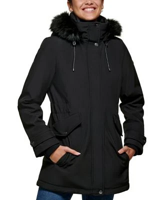 Women's Faux-Fur-Trimmed Hooded Puffer Coat