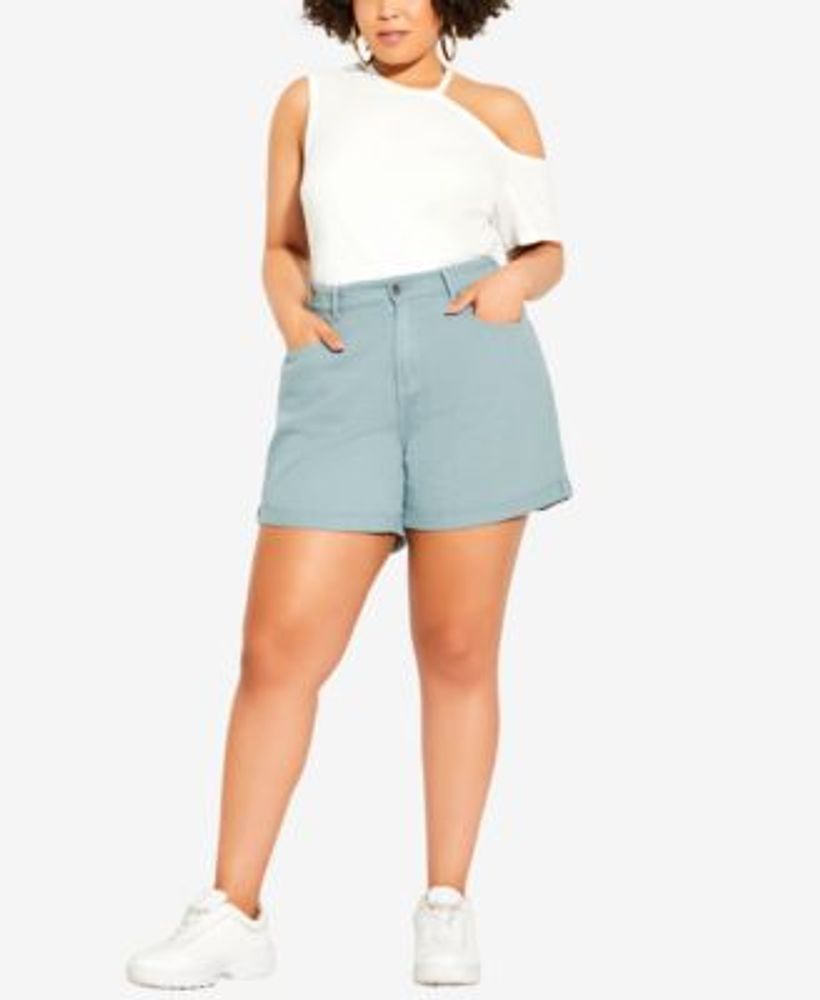 denim lounge shorts