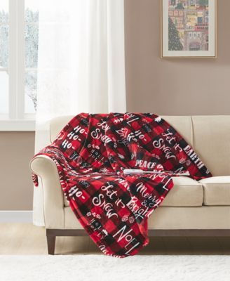 Novelty Printed Heated Plush Throws, 50" x 60", Created For Macy's
