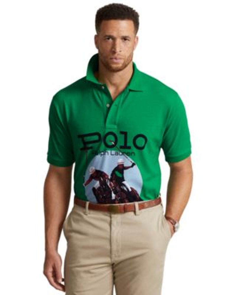 Men's Big & Tall Mesh Graphic Polo Shirt