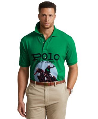 Men's Big & Tall Mesh Graphic Polo Shirt