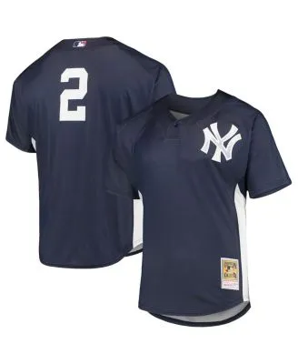 Mitchell & Ness Men's Mitchell & Ness Bernie Williams Navy New York Yankees  Cooperstown Mesh Batting Practice Jersey