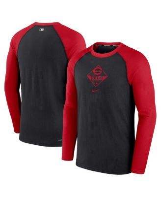 Men's Nike Gray/Black Arizona Diamondbacks Game Authentic Collection  Performance Raglan Long Sleeve T-Shirt