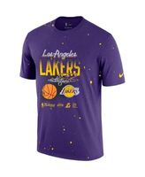 Los Angeles Lakers Nike Courtside Splatter T-Shirt - Purple