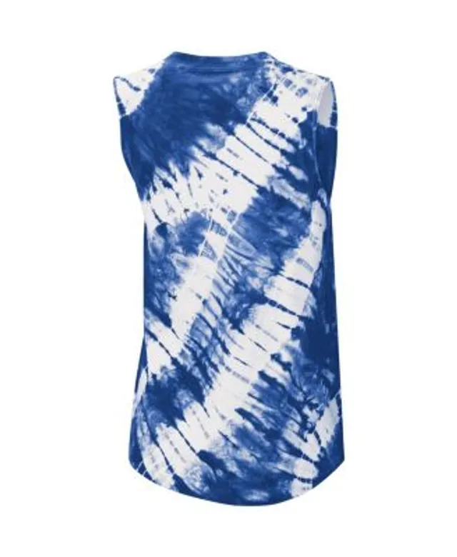 Women's Touch Navy Atlanta Braves Money Ball Tie-Dye Tank Top Size: Medium