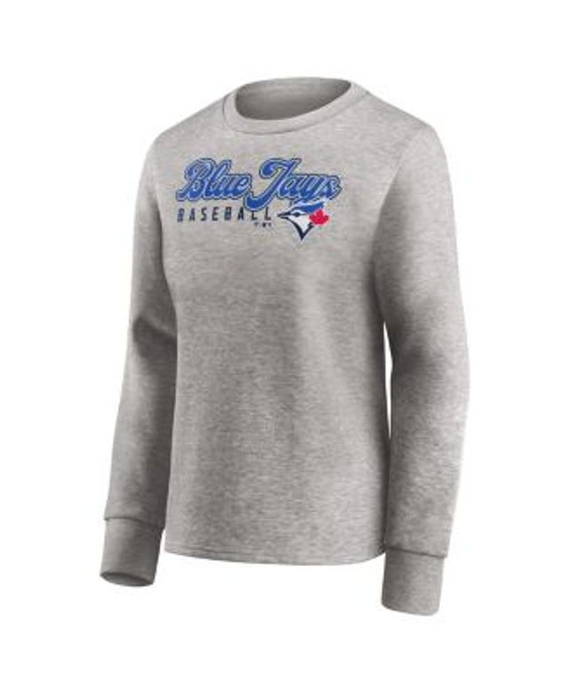 Toronto Blue Jays Fanatics Branded Women's Crew Pullover Sweater -  Heathered Gray