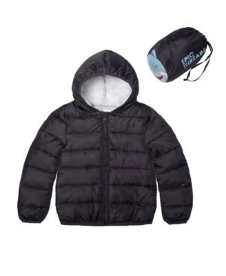 Toddler Boys Packable Jacket with Bag