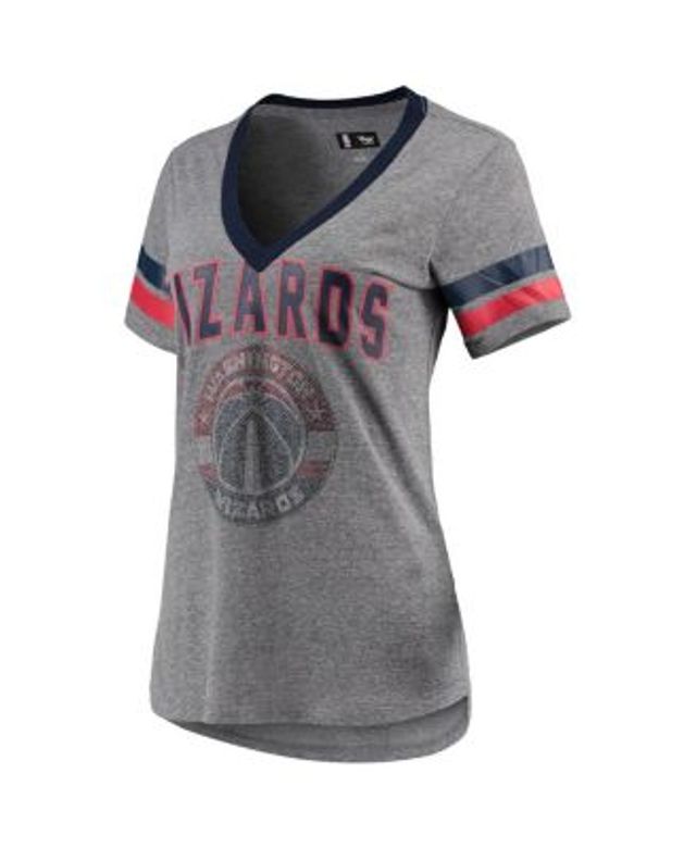 Women's G-III 4Her by Carl Banks Heather Gray Washington Nationals Team Graphic Fitted T-Shirt Size: Large