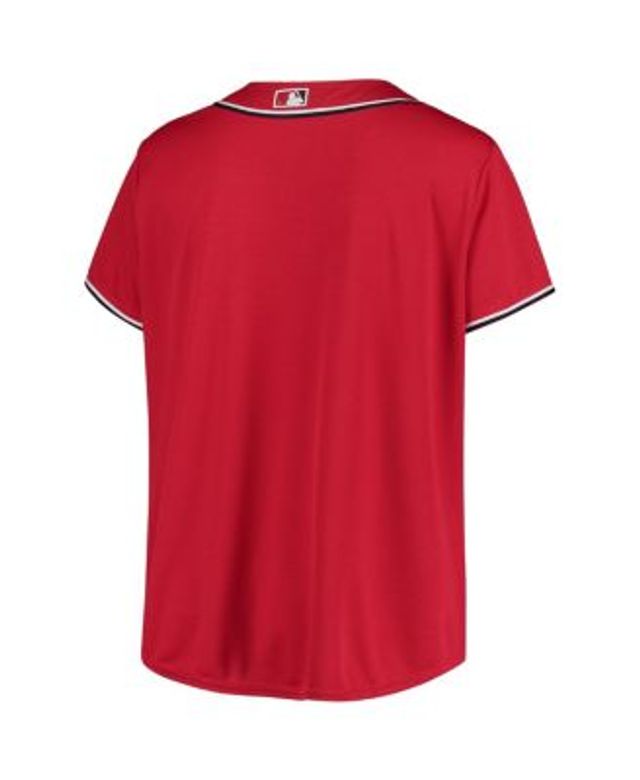 Women's Red Los Angeles Angels Plus Size Alternate Replica Team Jersey 