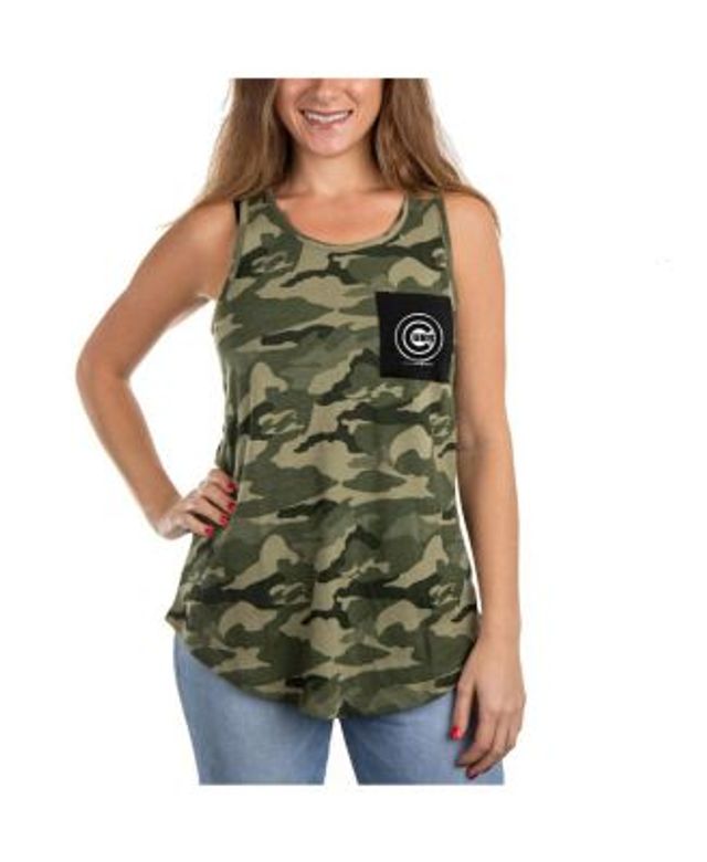 Women's Green Los Angeles Dodgers 2022 Mlb Armed Forces Day Camo Racerback  Tank Top