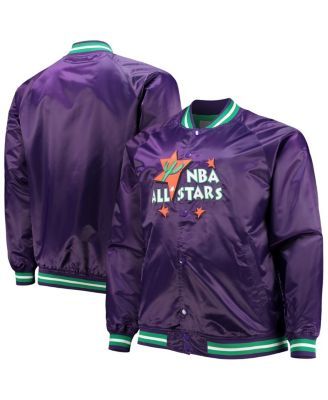 Men's Mitchell & Ness Red Chicago Bulls Big & Tall Hardwood Classics Raglan  Satin Full-Snap Jacket