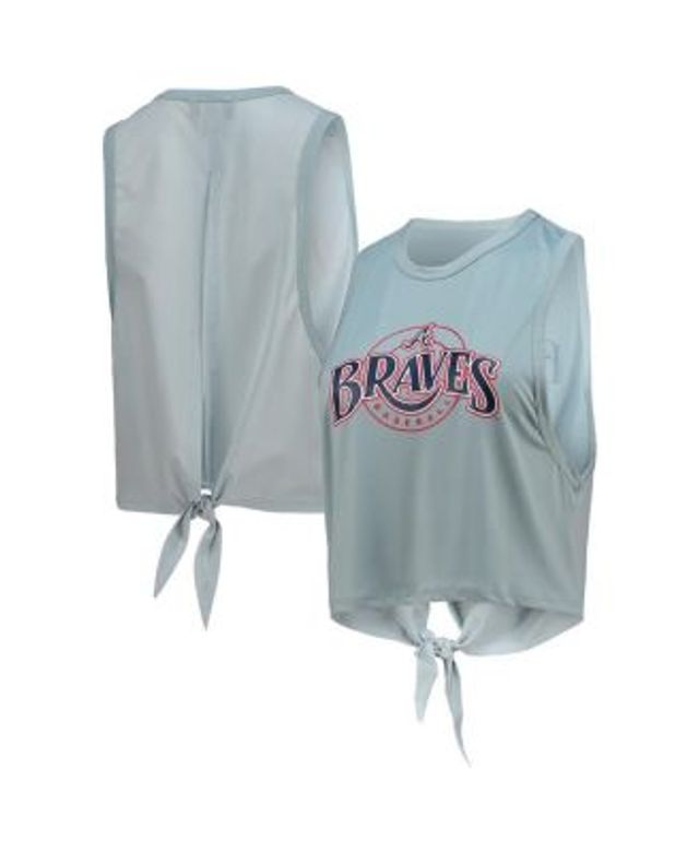 Atlanta Braves The Wild Collective Women's Cropped Long Sleeve T