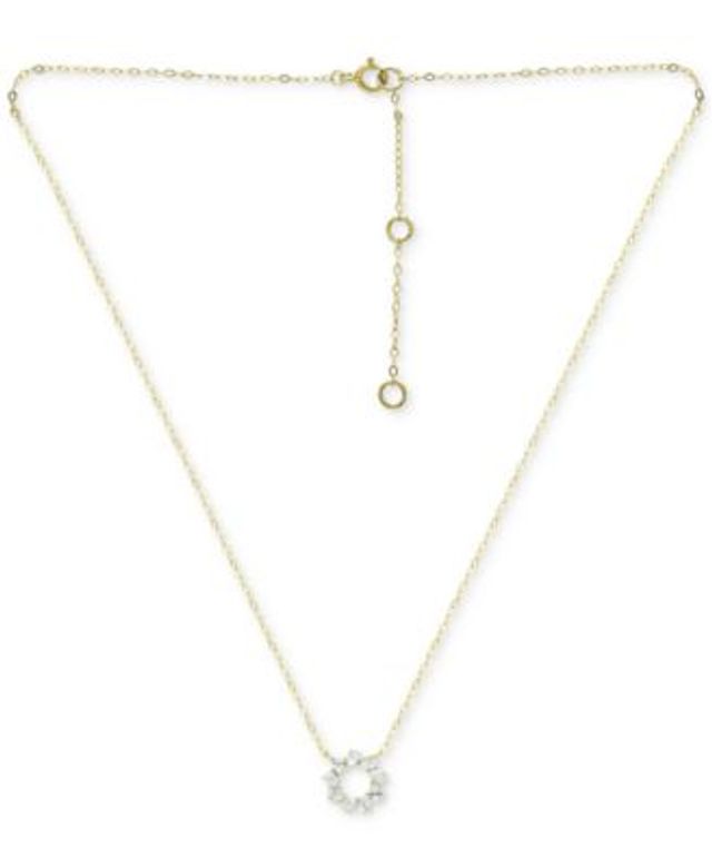 Giani Bernini Clear Cubic Zirconia Circle Necklace