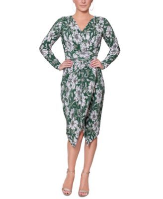 Sylvia Foil-Printed Wrap Dress