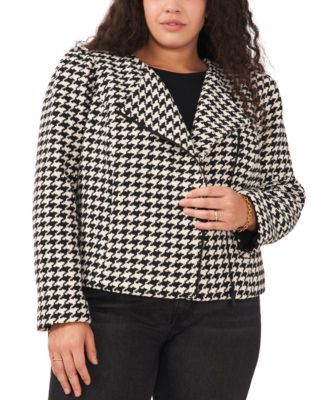 Plus Houndstooth Moto Jacket