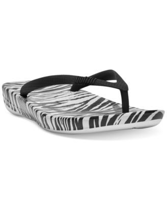 Women's Iqushion Zebra-Print Ergonomic Sandals