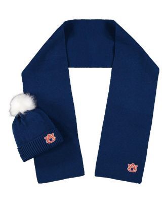 Women's Auburn Tigers Scarf and Cuffed Knit Hat with Pom Set