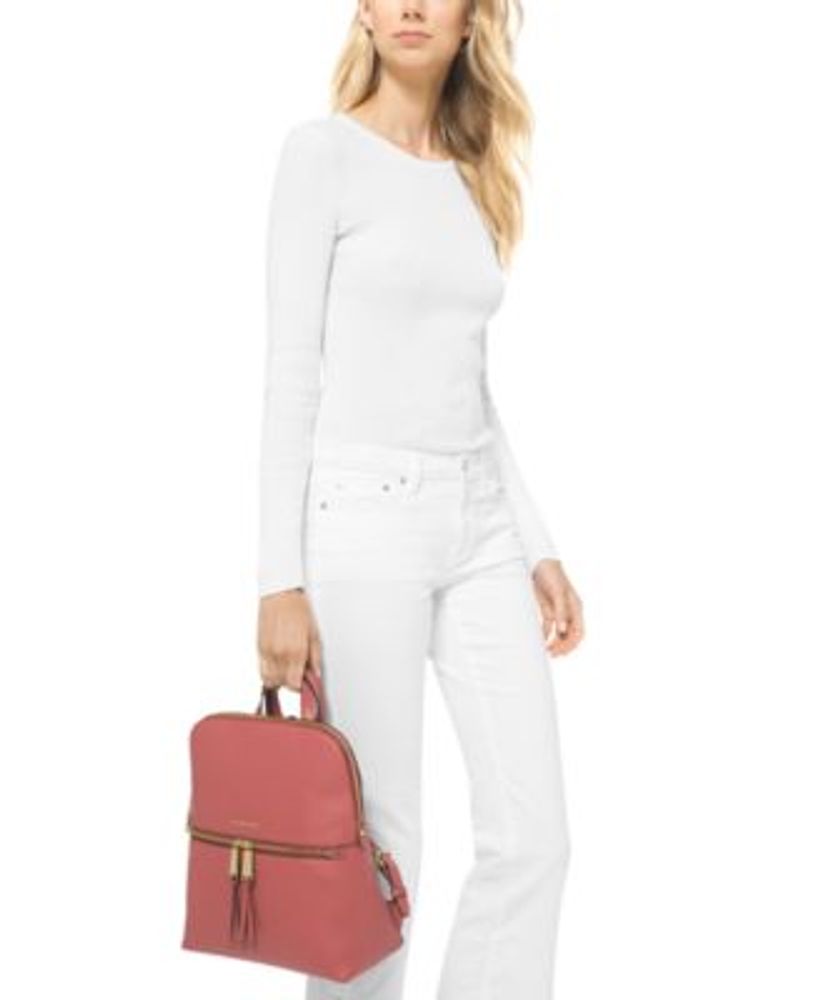 Michael Kors Logo Rhea Zip Medium Slim Backpack - Macy's