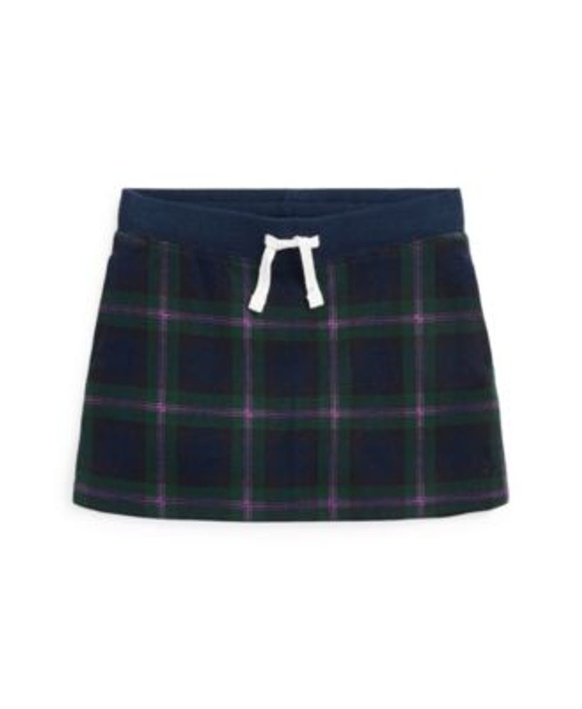 Girls Plaid Double-Knit Skirt