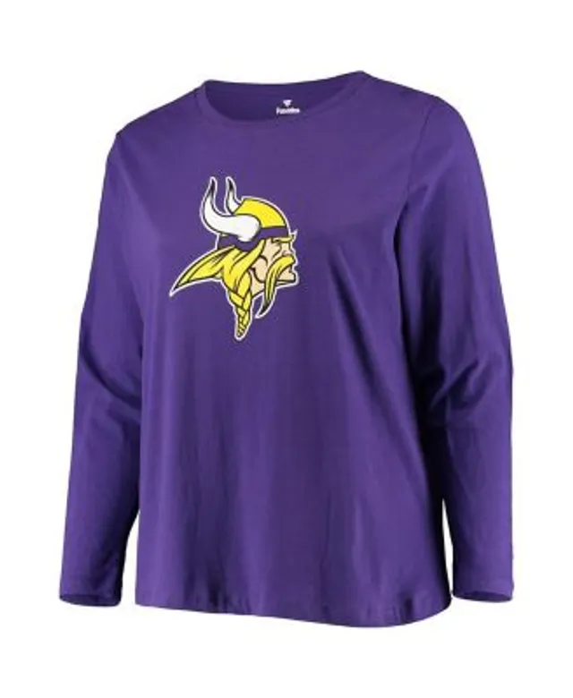 Women's Fanatics Branded Purple/White Minnesota Vikings Ombre Long Sleeve T- Shirt