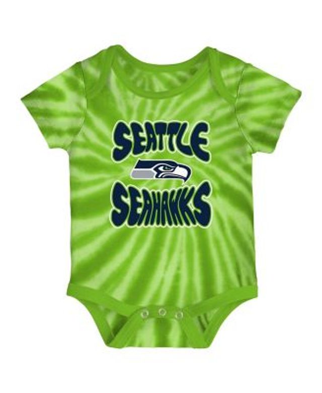 Outerstuff Girls Infant College Navy/Neon Green Seattle Seahawks