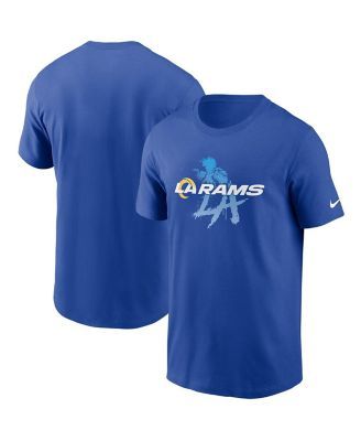 Men's Los Angeles Rams Nike Royal Wordmark Logo Tri-Blend T-Shirt