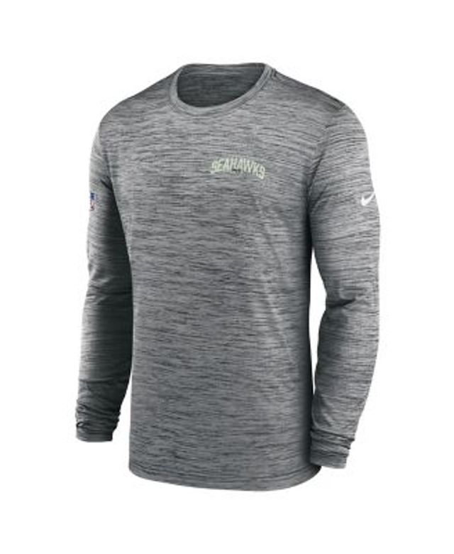 Seattle Seahawks Nike Dri-Fit Cotton Long Sleeve Raglan T-Shirt - Mens