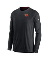 Las Vegas Raiders Nike Sideline Coach Chevron Lock Up Long Sleeve V-Neck  Performance T-Shirt - Gray