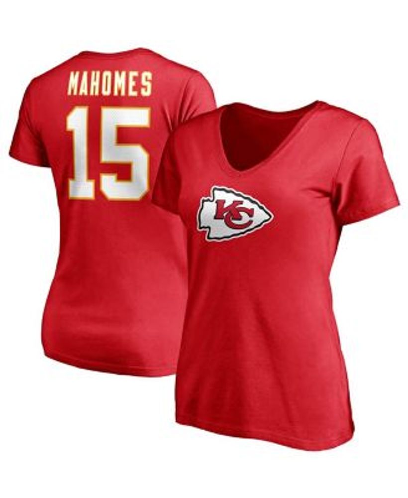 WOMENS Kansas City Chiefs PATRICK MAHOMES V-Neck Shirt BLACK New –