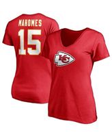 Patrick Mahomes Kansas City Chiefs Player Icon Name & Number T-Shirt – Red