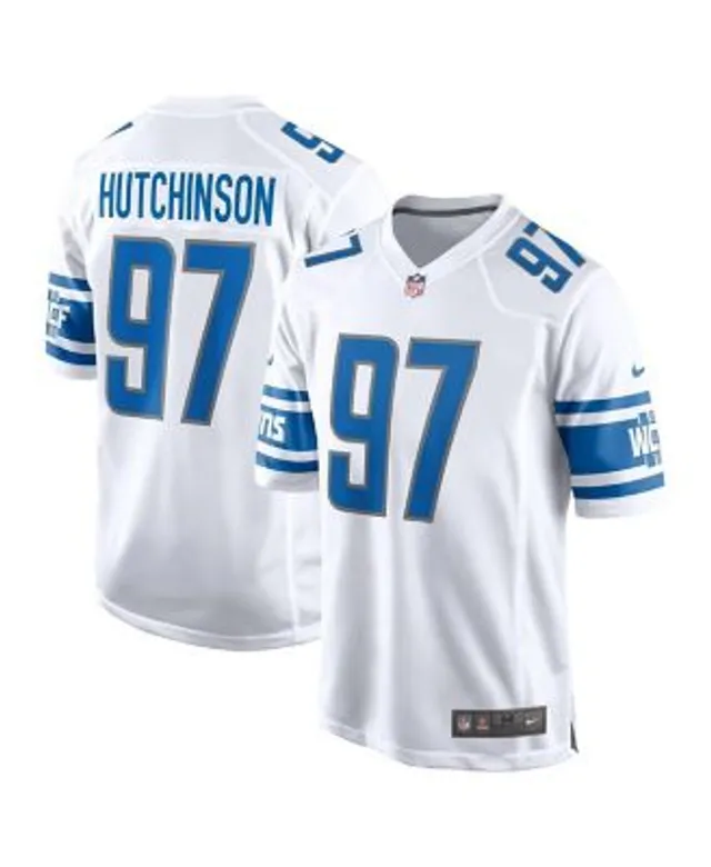 Men's Nike Aidan Hutchinson Silver Detroit Lions Game Jersey Size: 3XL