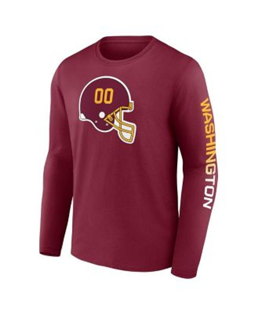 Men's Nike White/Burgundy Washington Football Team Throwback Raglan Long  Sleeve T-Shirt