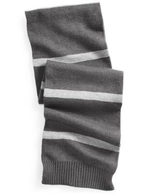 Men's Horizontal Stripe Knit Scarf, Created for Macy's