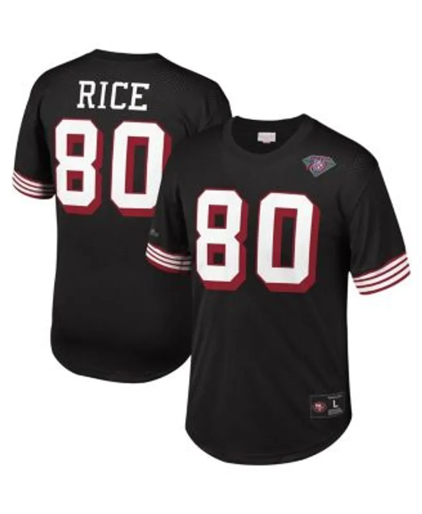 Jerry Rice San Francisco 49ers Mitchell & Ness Big & Tall Retired Player  Name & Number Long Sleeve Top - Scarlet