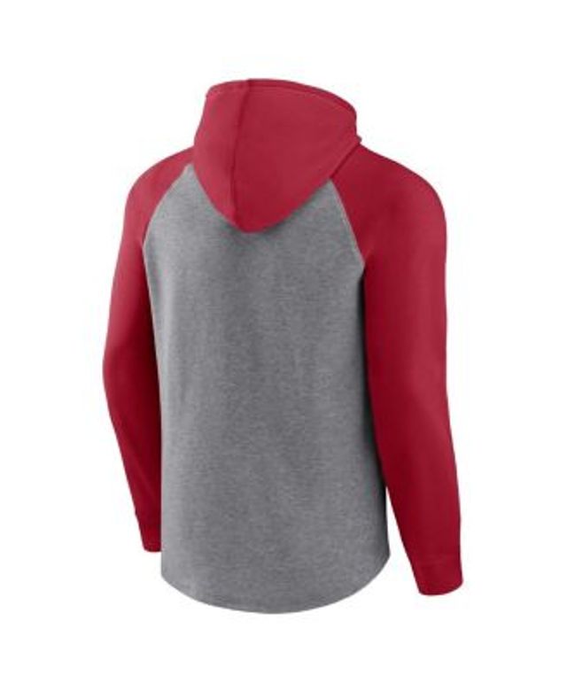 Men's Nike Heather Gray/Heather Scarlet San Francisco 49ers Raglan