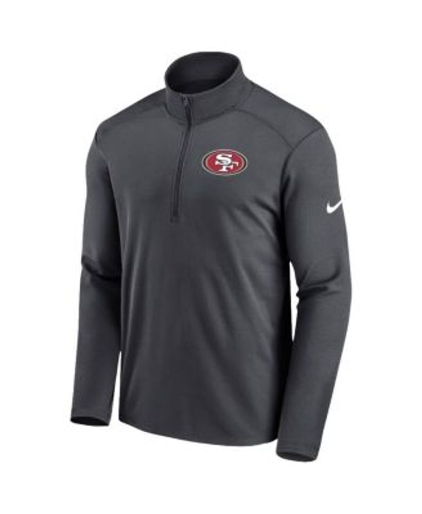 Men's Charcoal San Francisco 49ers Pacer Performance Quarter-Zip Jacket
