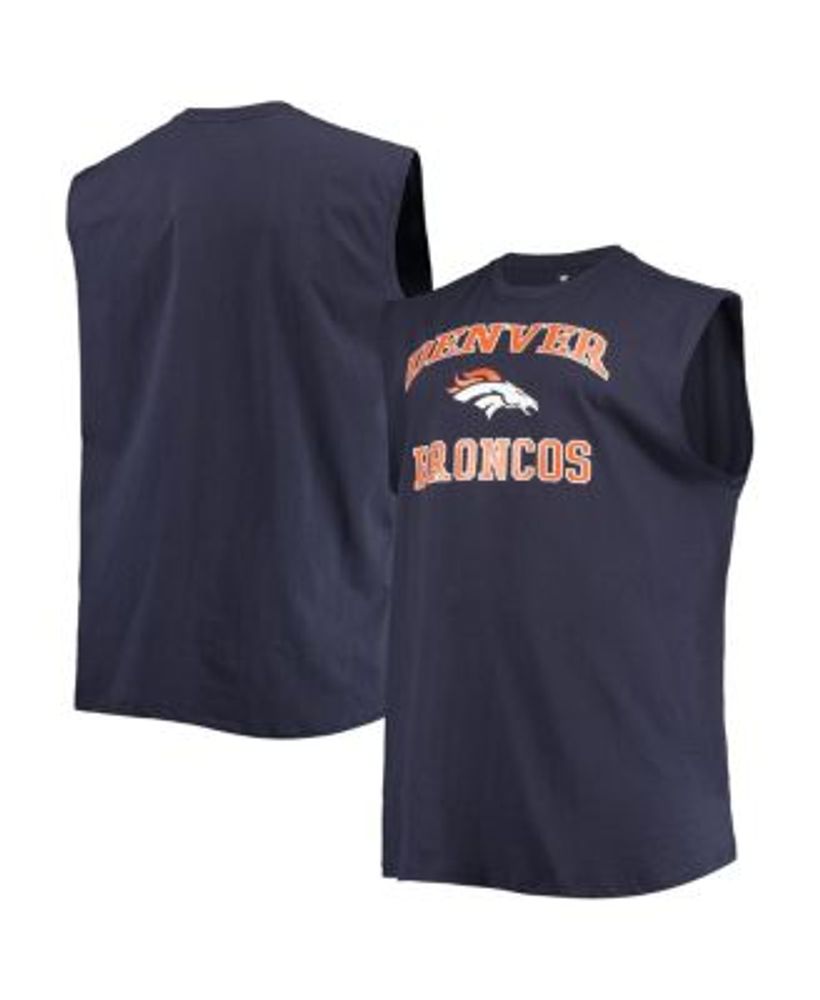 Profile Men's Navy Denver Broncos Big and Tall Muscle Tank Top