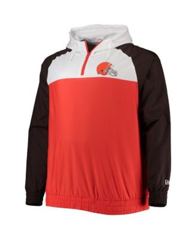 Men's Nike Brown Cleveland Browns Sideline Half-Zip Hoodie Size: Small