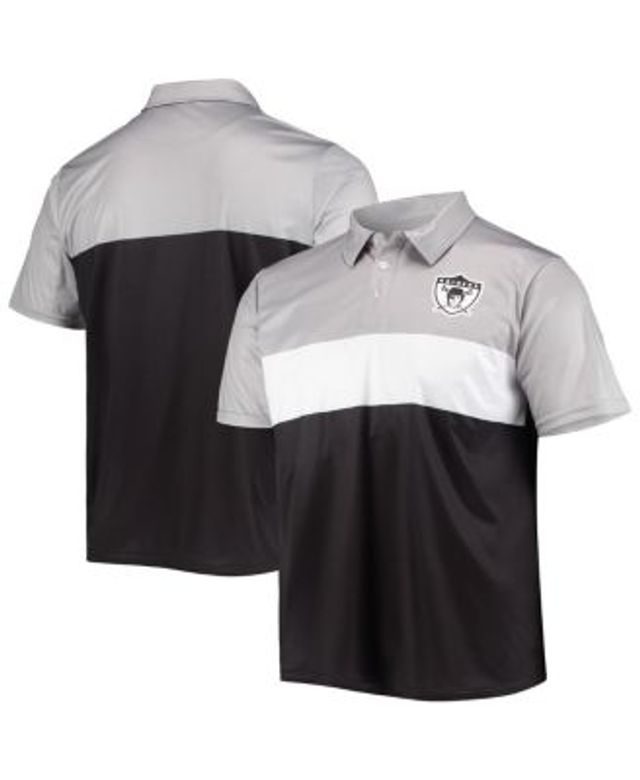 Las Vegas Raiders Tommy Hilfiger Varsity Stripe Rugby Long Sleeve Polo -  Black/White