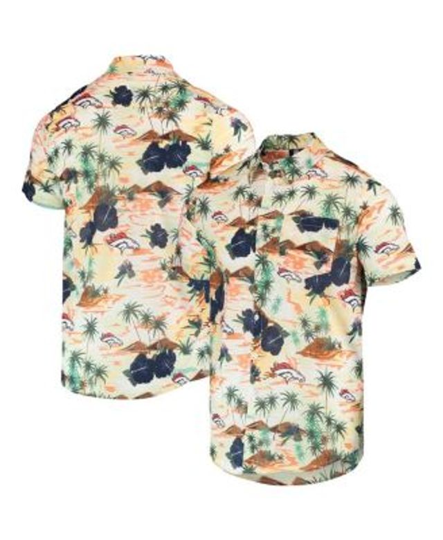 Chicago Bears FOCO Paradise Floral Button-Up Shirt - Cream