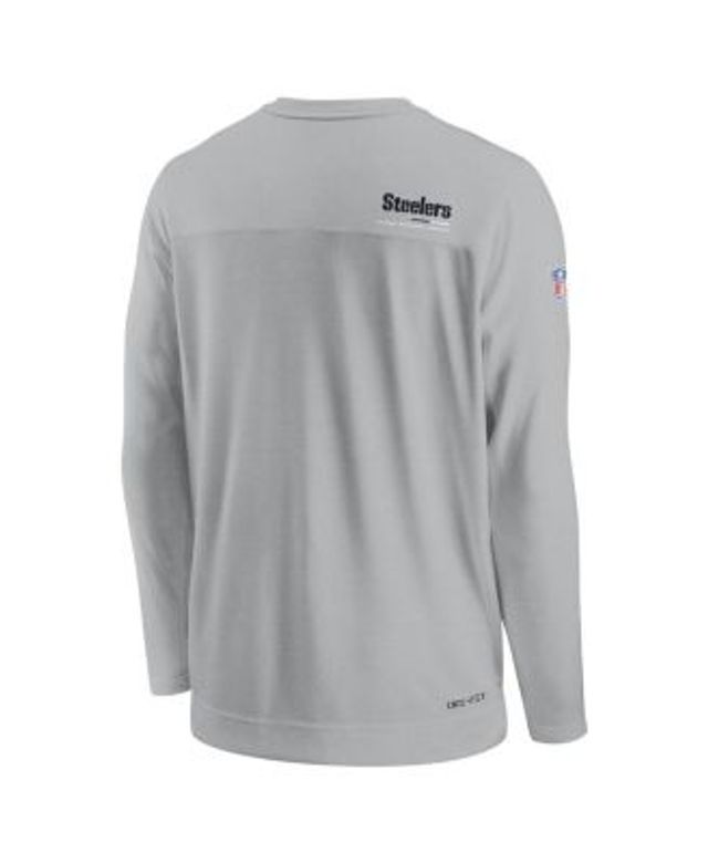 Pittsburgh Steelers Men's Nike Long Sleeve Playbook Sideline White T-Shirt