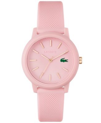 Women's L.12.12 Pink Silicone Strap Watch 36mm