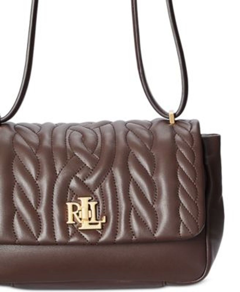 LAUREN RALPH LAUREN NAPPA LEATHER MEDIUM SOPHEE BAG