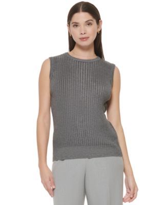 Women's Ribbed Sleeveless Sweater