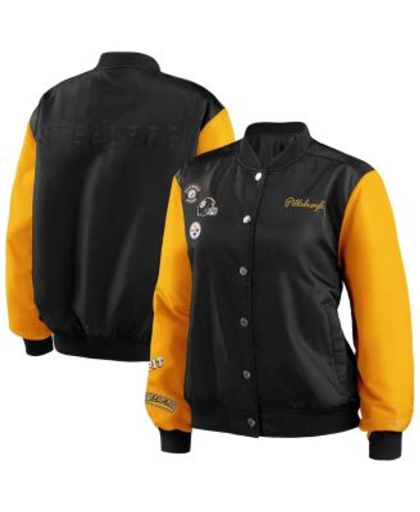 Pittsburgh Steelers Bomber Black Leather Jacket