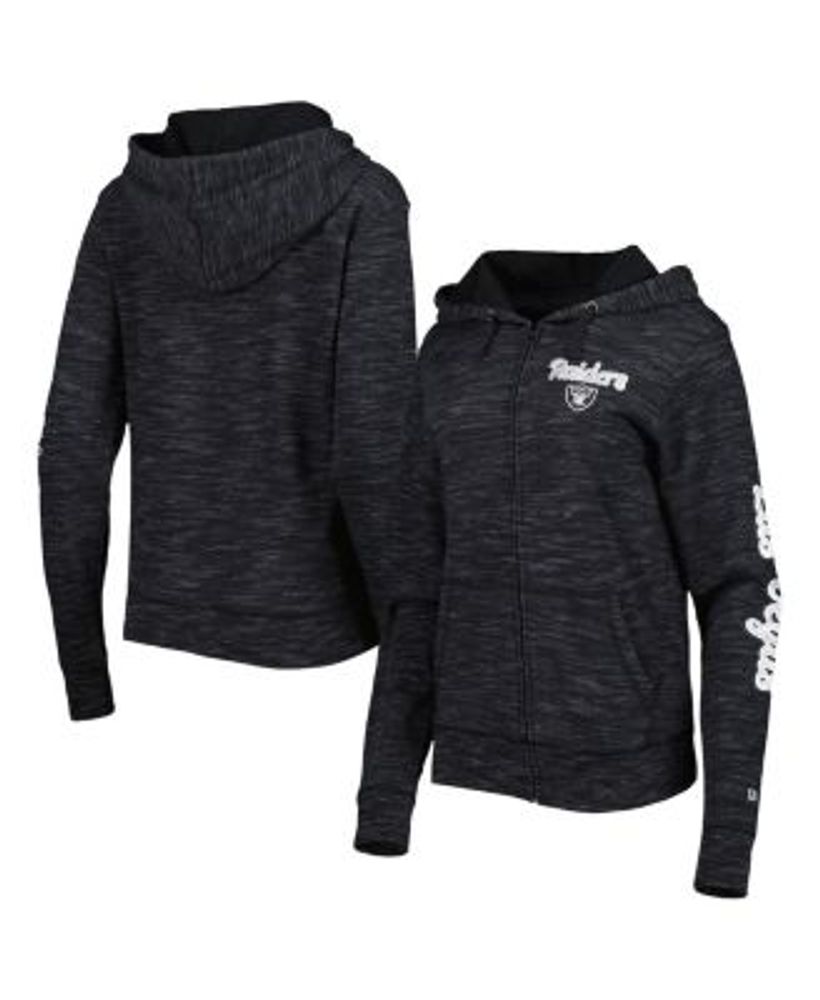 New Era Women's Black Las Vegas Raiders Reverse Full-Zip Hoodie