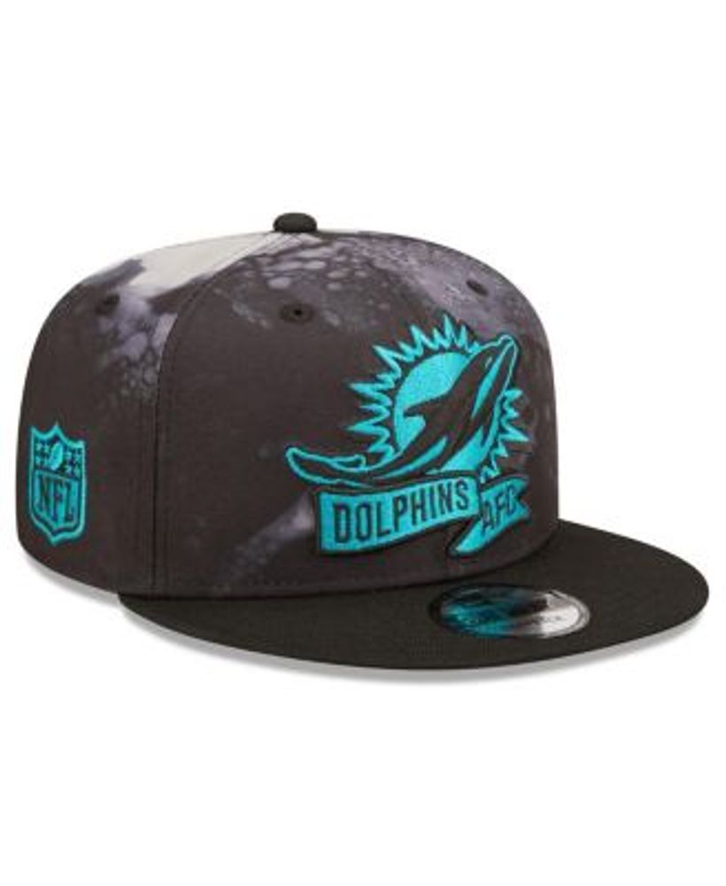 Men's New Era Black Miami Dolphins Ink Dye 2022 Sideline 9FIFTY