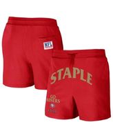 Men's NFL x Staple Red San Francisco 49ers Throwback Vintage Wash Fleece  Shorts