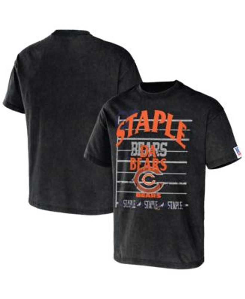 NFL Properties Men's NFL X Staple Black Chicago Bears Gridiron Short Sleeve  T-shirt