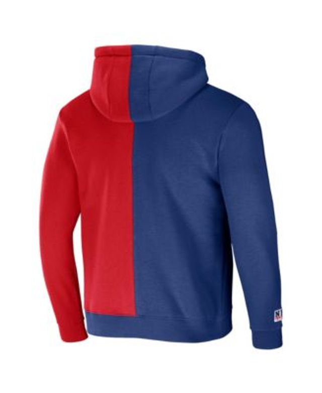 Youth Royal New York Giants Retro Color Block Pullover Hoodie